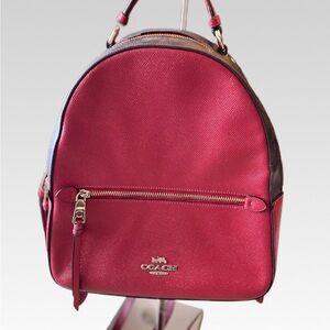 Coach red  and Brown Backpack